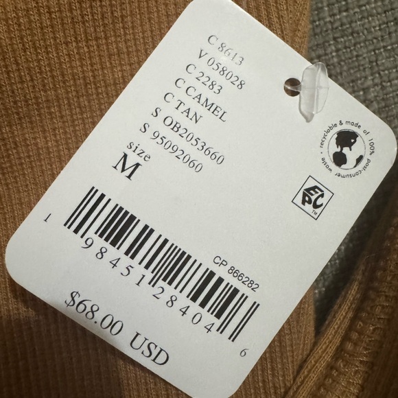 FP Movement Rally Rib Henley SZ Medium Color Camel Town. MRPC $98 NWT - Picture 9 of 10